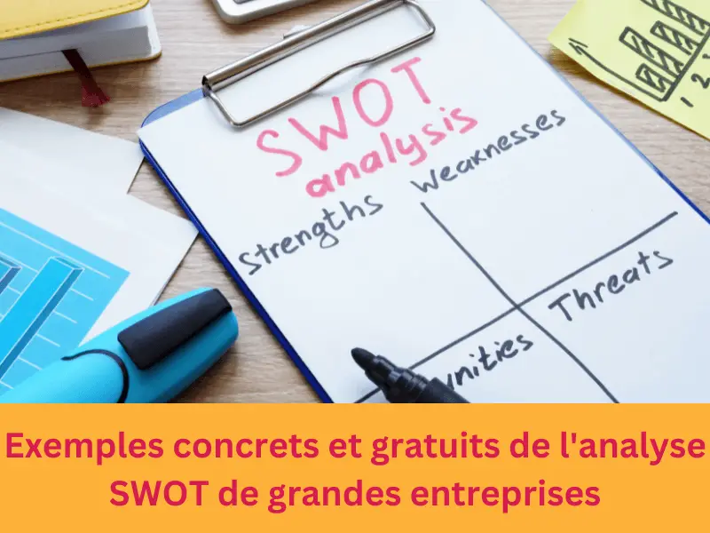Exemples SWOT concrets et gratuits de l'analyse SWOT de grandes entreprises-2023-