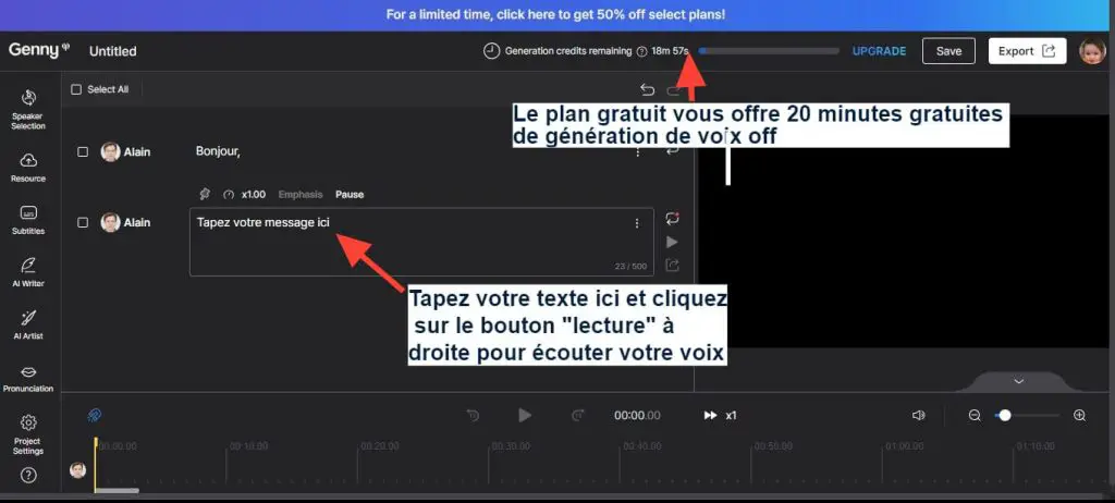 Lovo.ai meilleur site de conversion du texte en voix par l'intelligence artificielle en 2024.