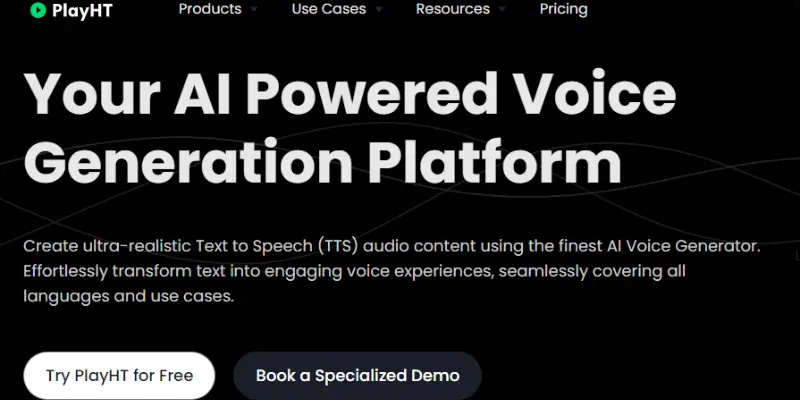 Play.ht meilleure plateforme de génération de voix off par l'intelligence artificielle en 2023