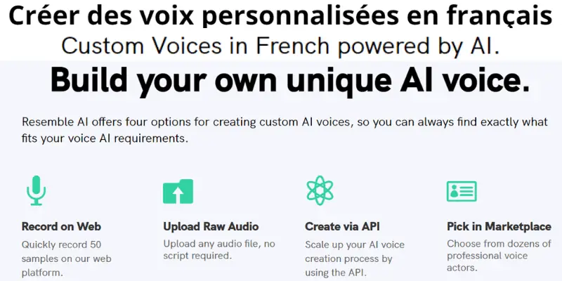 Resemble AI meilleure site de clonage de voix en 2023