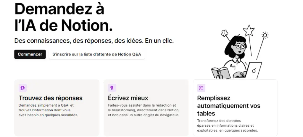 avis sur Notion IA, meilleur site de productivité avec l'intelligence artificielle en 2024