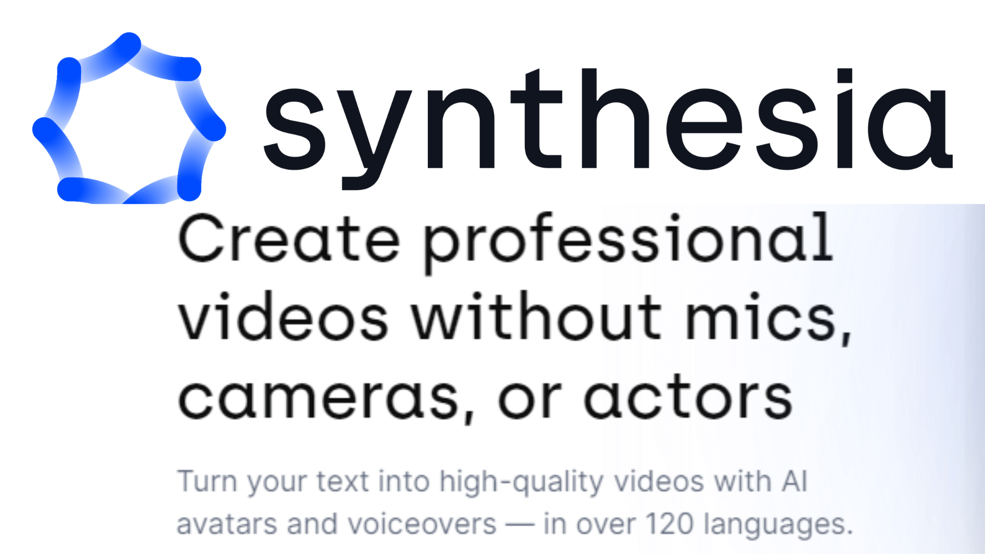 Synthesia.io meilleur site de création des videos avec l'intelligence artificielle en 2023