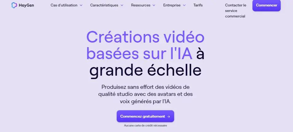 HeyGen outil de création vidéos par l'intelligence artificielle en 2024