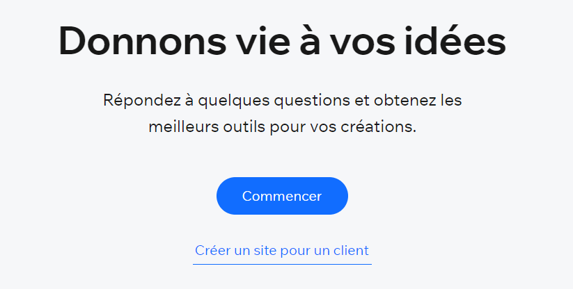 Wix meilleur outil de création de sites web avec l'IA en 2023.