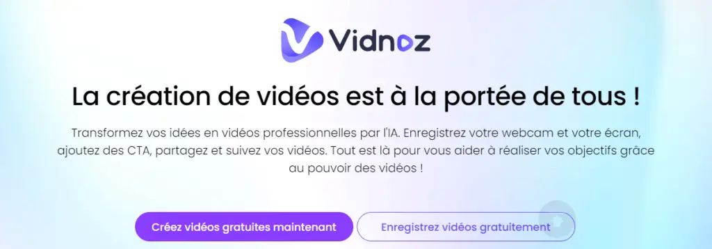 Vidnoz.com meilleur outil de création video IA en 2023