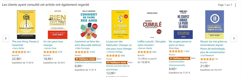 techniques et stratégies du e-merchandising du site Amazon 2024