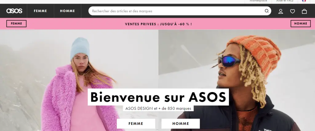 techniques et stratégies du e-merchandising du site Asos.com en 024