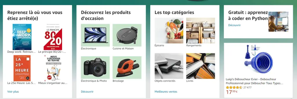 techniques et stratégies du e-merchandising du site Amazon 2024