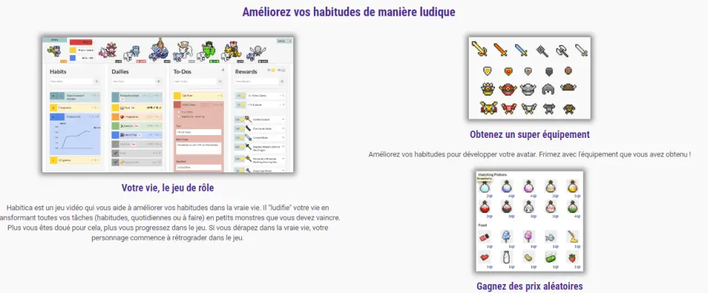 Habitica.com, meilleur site de gestion de tâches ludiques par IA 2024