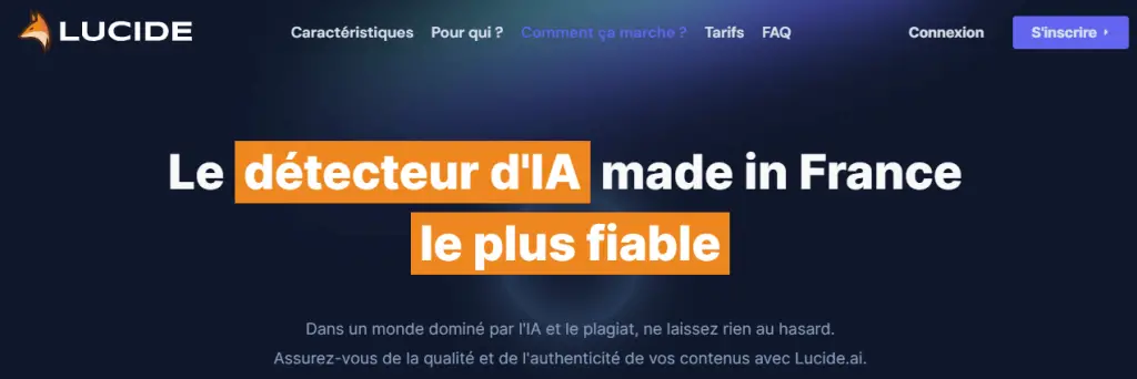 Lucide.ai, meilleur détecteur IA français pour les entreprises et les professionnels en France en 2024
