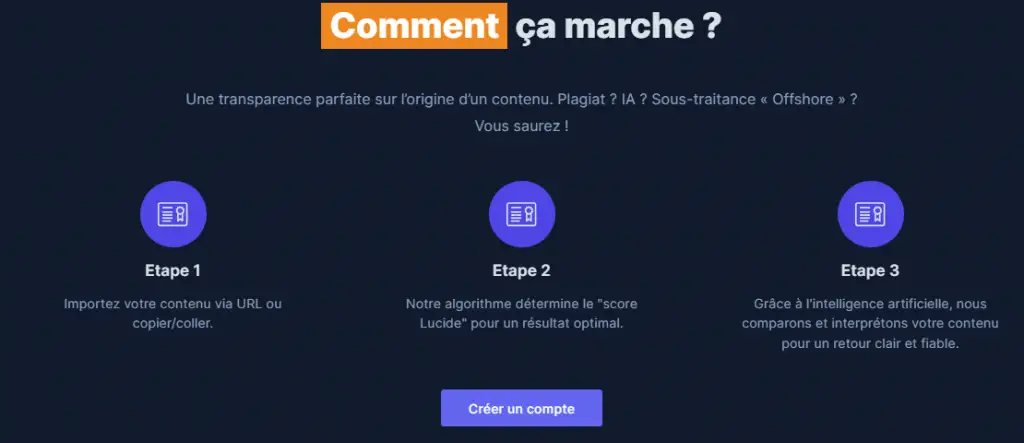 Lucide.ai, un des meilleurs détecteurs IA français pour les établissements éducatifs et les sites d'édition