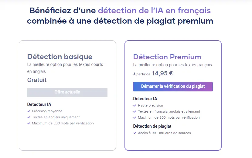 prix du scribbr meilleur site de détection IA gratuit en 2024